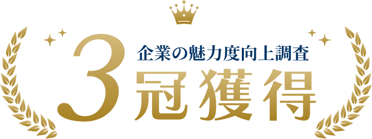 企業の魅力度向上調査 3冠獲得